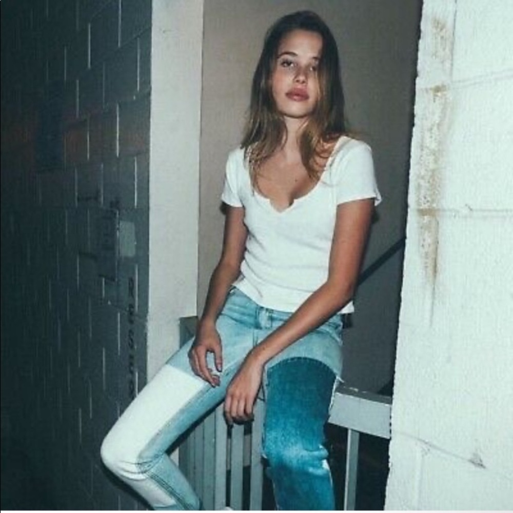 Brandy melville Kenzo patchwork jeans worn twice